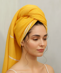 حوله سر/ باشگاه/ حوله نوزاد و کودک / تمام نخ یزدی/(مدل راه راه ) + 🎁هدیه اسکرانچی