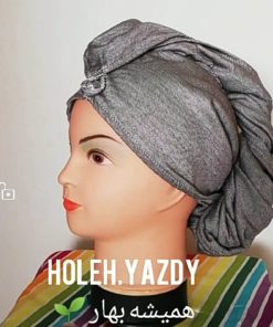 کلاه حمام پیچ دولایه یزدی + 🎁 هدیه اسکرانچی ست / تمام نخ یزدی با جذب آب فوق العاده